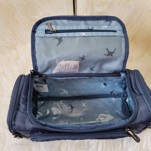 LUG MEDIUM TROLLEY  COSMETIC CASE INDIGO BLUE NWTS FAST SHIP - Picture 3 of 3